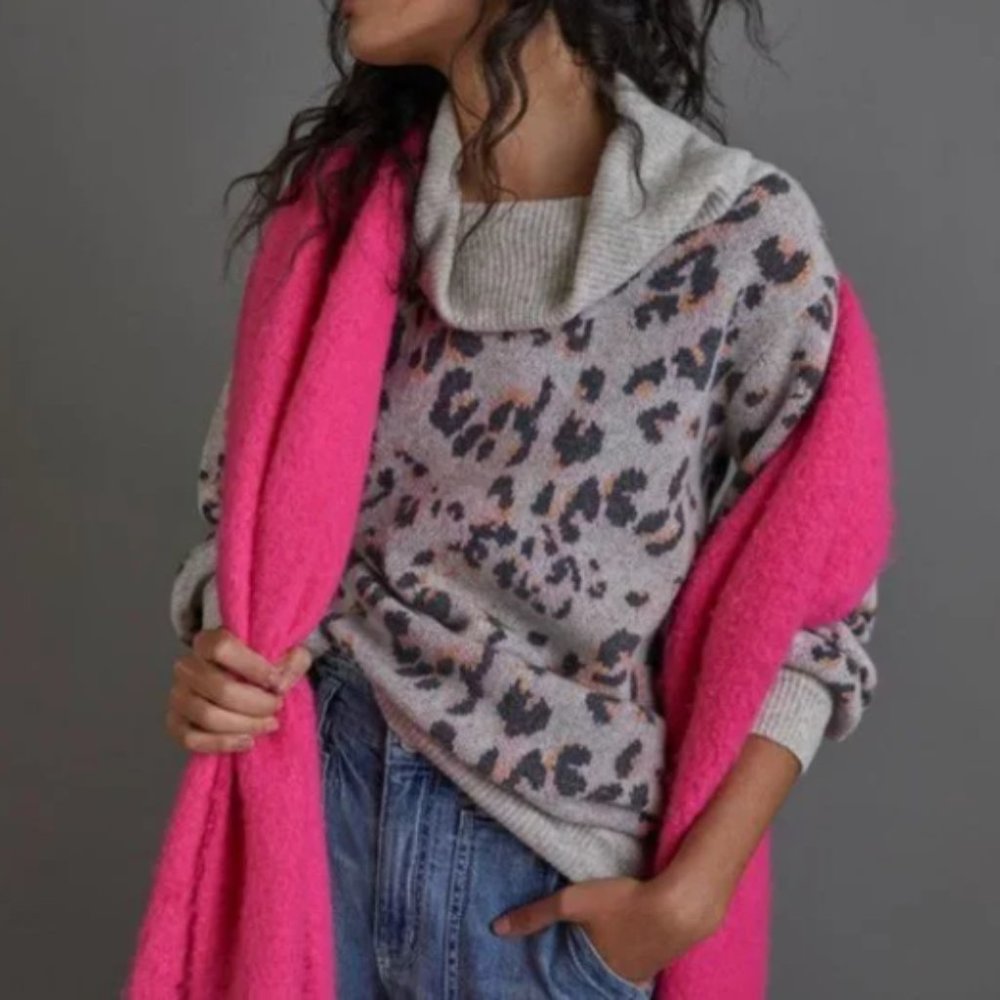 NWOT Anthropologie Emmy Cowl Neck Sweater Sz M